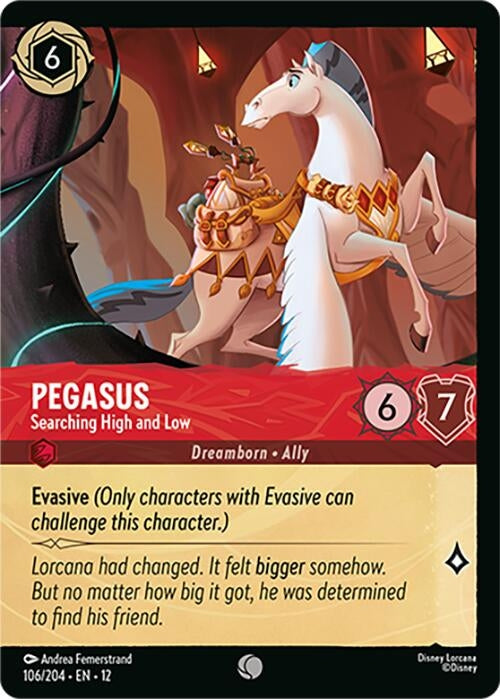 Image for Pegasus - Searching High and Low (Foil) (106/204) [Wilds Unknown] - Disney Lorcana