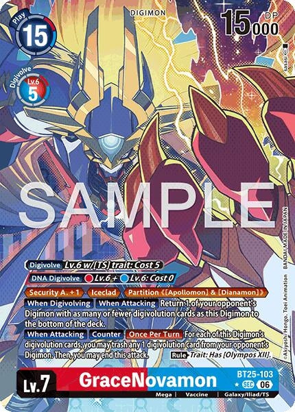 Image for GraceNovamon (Alternate Art) (BT25-103 SEC) [Dual Revolution] - Digimon Card Game