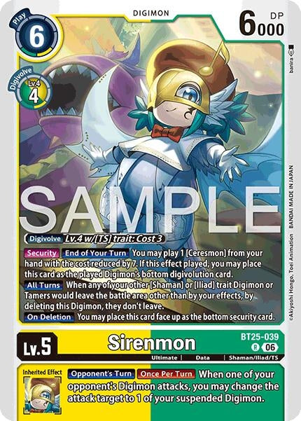 Image for Sirenmon (BT25-039 R) [Dual Revolution] - Digimon Card Game