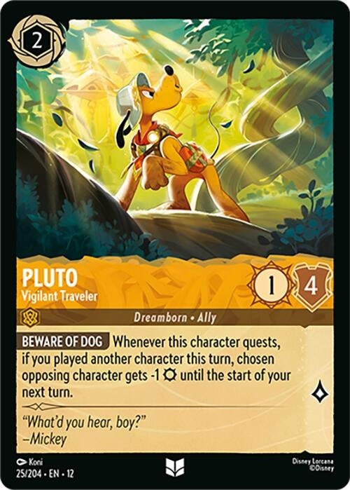 Image for Pluto - Vigilant Traveler (25/204) [Wilds Unknown] - Disney Lorcana