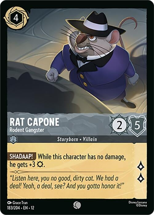 Image for Rat Capone - Rodent Gangster (183/204) [Wilds Unknown] - Disney Lorcana