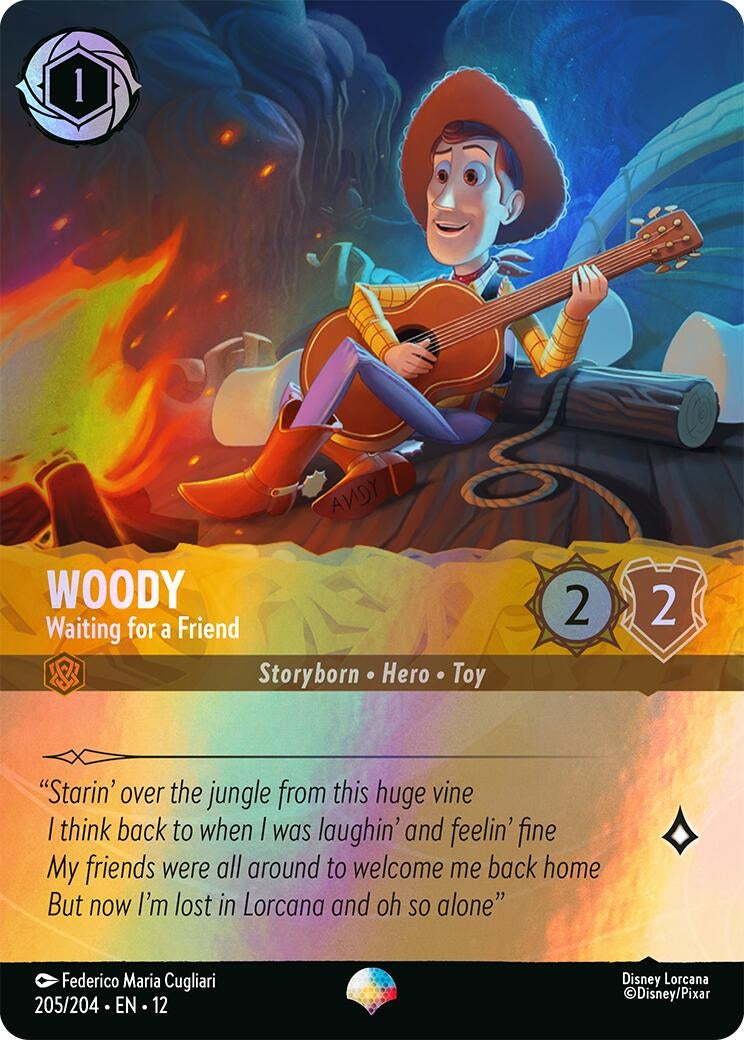 Image for Woody - Waiting for a Friend (Epic) (205/204) [Wilds Unknown] - Disney Lorcana