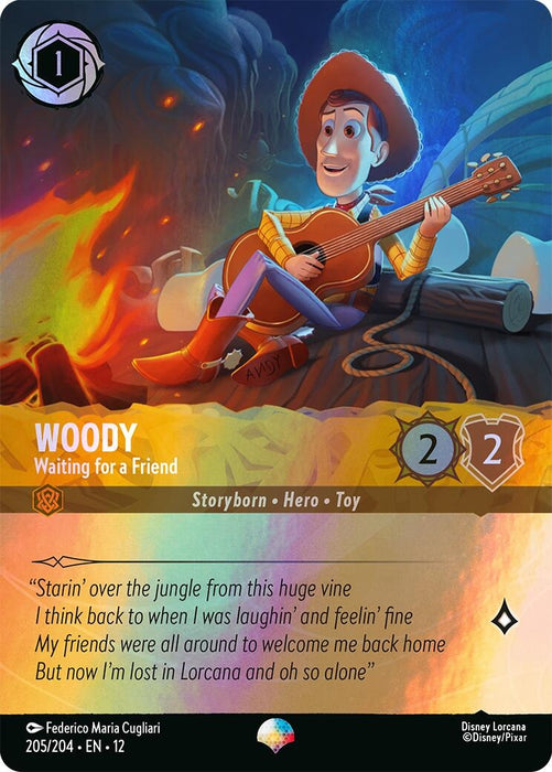 Image for Woody - Waiting for a Friend (Epic) (205/204) [Wilds Unknown] - Disney Lorcana
