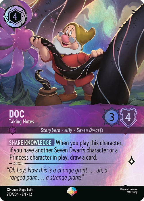 Image for Doc - Taking Notes (Epic) (210/204) [Wilds Unknown] - Disney Lorcana