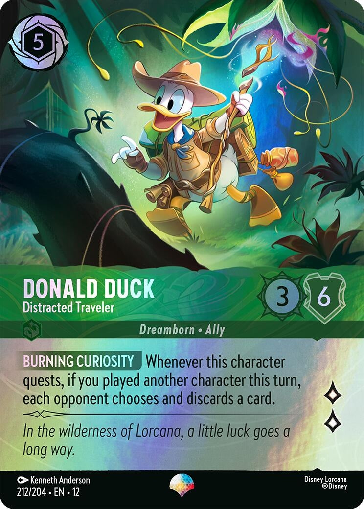 Image for Donald Duck - Distracted Traveler (Epic) (212/204) [Wilds Unknown] - Disney Lorcana
