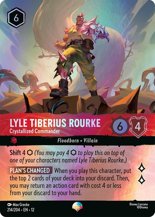 Image for Lyle Tiberius Rourke - Crystallized Commander (Epic) (214/204) [Wilds Unknown] - Disney Lorcana