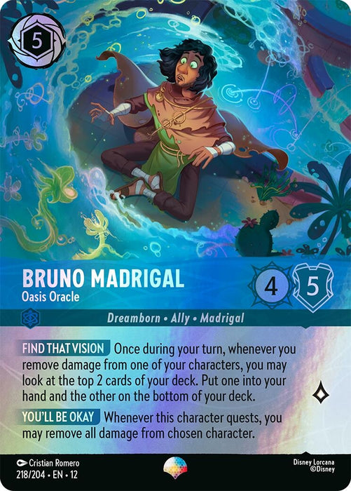Image for Bruno Madrigal - Oasis Oracle (Epic) (218/204) [Wilds Unknown] - Disney Lorcana