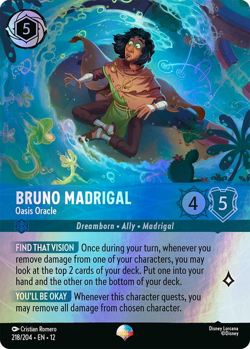 Image for Bruno Madrigal - Oasis Oracle (Epic) (218/204) [Wilds Unknown] - Disney Lorcana