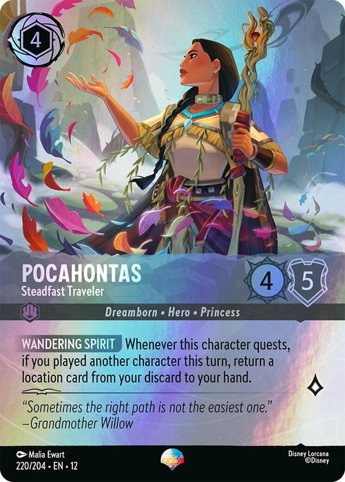 Image for Pocahontas - Steadfast Traveler (Epic) (220/204) [Wilds Unknown] - Disney Lorcana