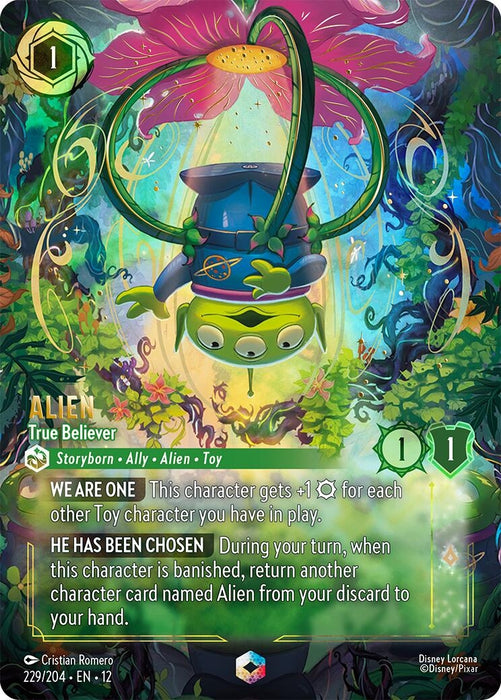 Image for Alien - True Believer (Enchanted) (229/204) [Wilds Unknown] - Disney Lorcana