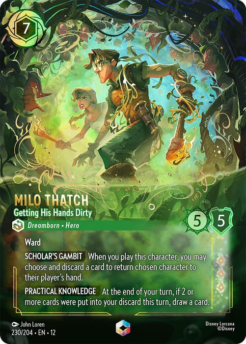 Image for Milo Thatch - Getting His Hands Dirty (Enchanted) (230/204) [Wilds Unknown] - Disney Lorcana