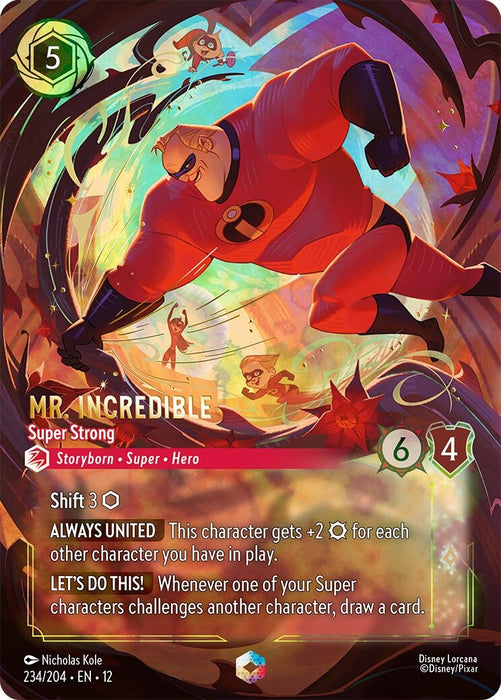 Image for Mr. Incredible - Super Strong (Enchanted) (234/204) [Wilds Unknown] - Disney Lorcana