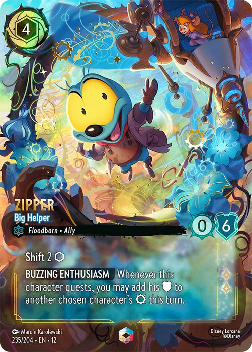 Image for Zipper - Big Helper (Enchanted) (235/204) [Wilds Unknown] - Disney Lorcana