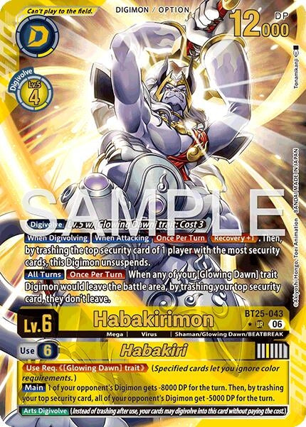 Image for Habakirimon // Habakiri (Alternate Art) (BT25-043 UR) [Dual Revolution] - Digimon Card Game
