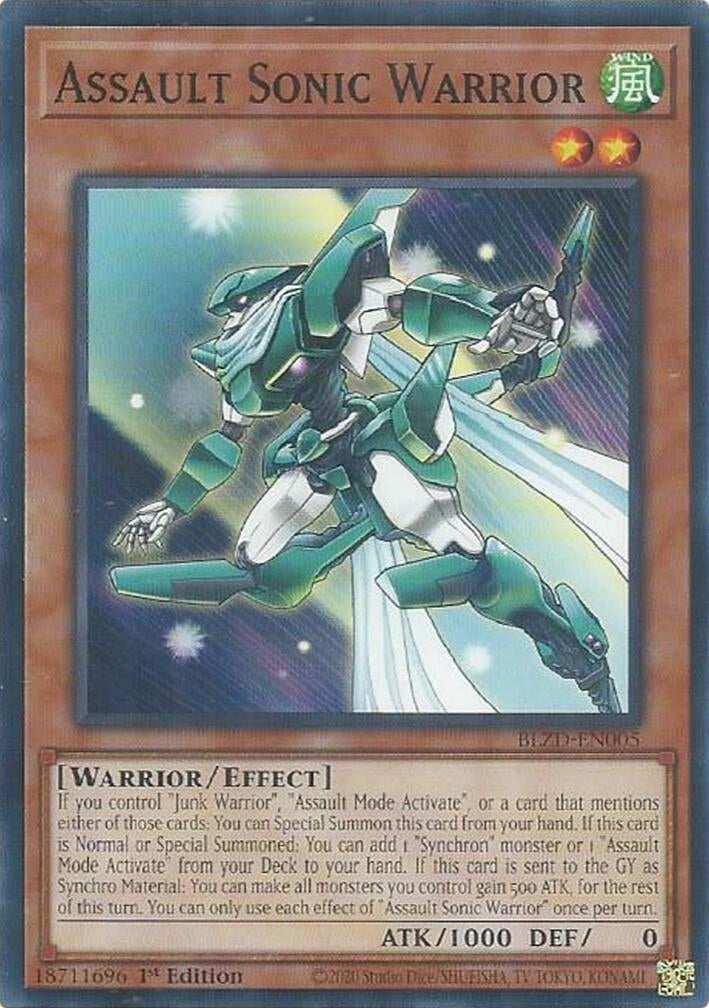 Image for Assault Sonic Warrior (BLZD-EN005) [Blazing Dominion] - YuGiOh