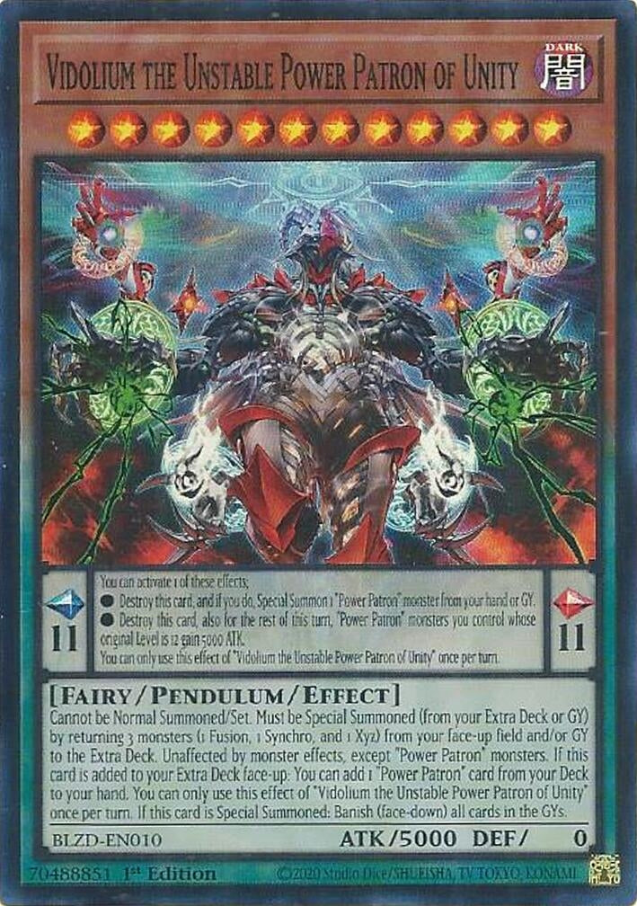 Image for Vidolium the Unstable Power Patron of Unity (BLZD-EN010) [Blazing Dominion] - YuGiOh