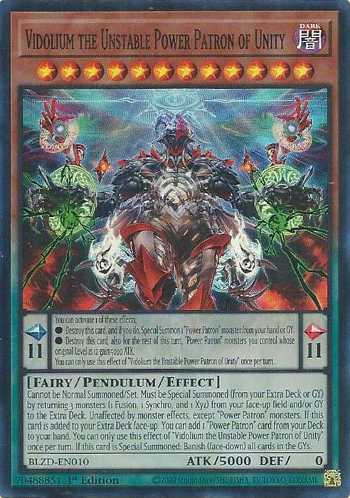 Image for Vidolium the Unstable Power Patron of Unity (BLZD-EN010) [Blazing Dominion] - YuGiOh