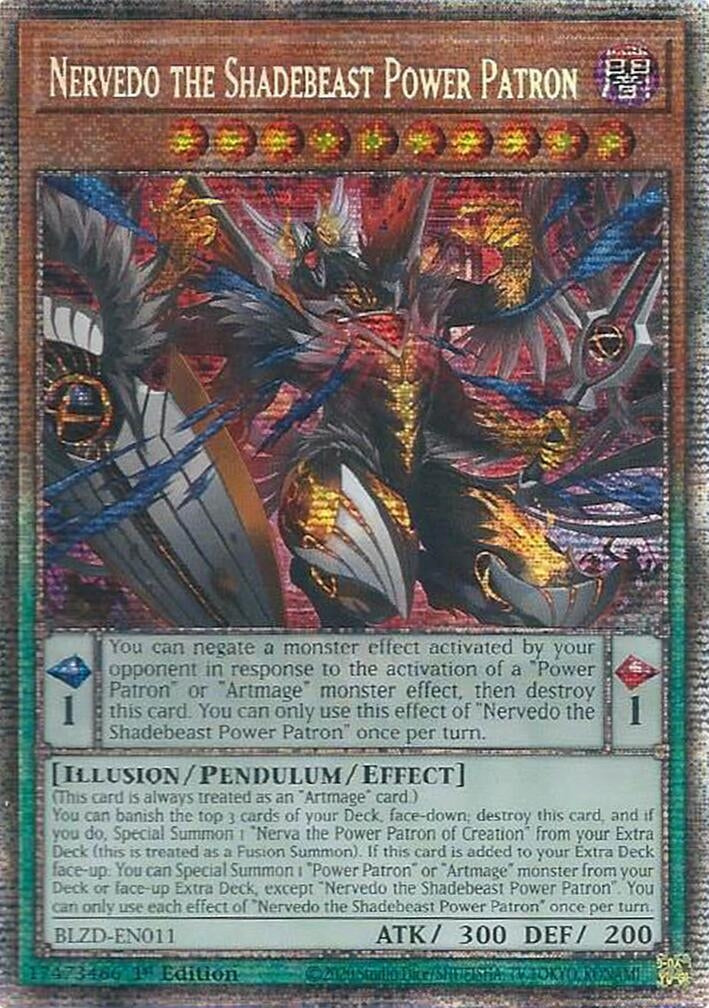 Nervedo the Shadebeast Power Patron (Starlight Rare) (BLZD-EN011) [Blazing Dominion]