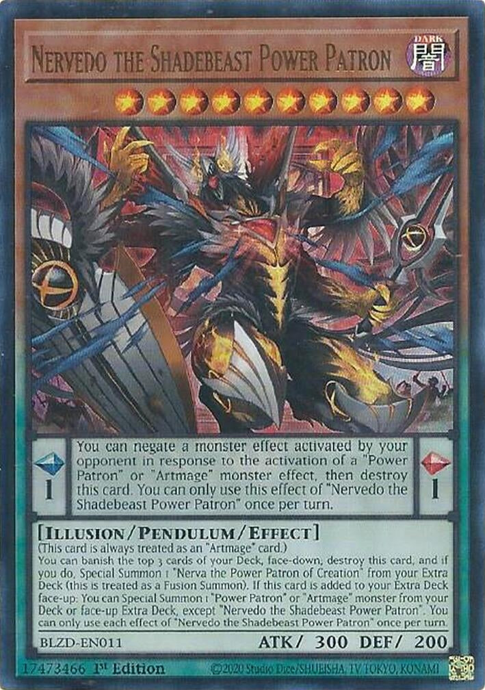 Image for Nervedo the Shadebeast Power Patron (BLZD-EN011) [Blazing Dominion] - YuGiOh