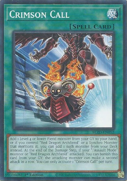 Image for Crimson Call (BLZD-EN052) [Blazing Dominion] - YuGiOh