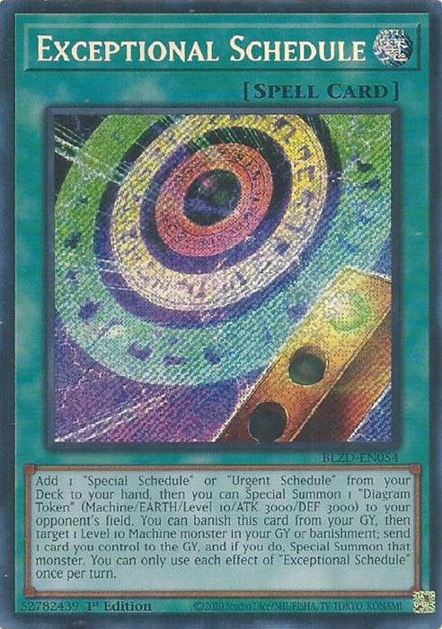 Image for Exceptional Schedule (BLZD-EN054) [Blazing Dominion] - YuGiOh
