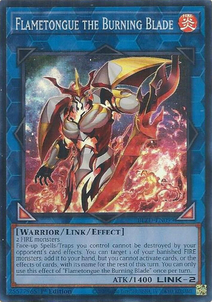 Image for Flametongue the Burning Blade (BLZD-EN099) [Blazing Dominion] - YuGiOh