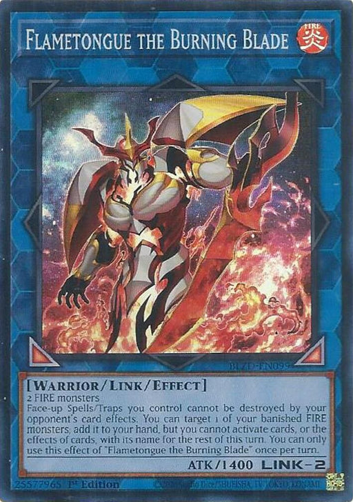 Image for Flametongue the Burning Blade (BLZD-EN099) [Blazing Dominion] - YuGiOh