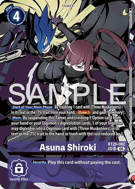 Image for Asuna Shiroki (SP) (BT25-092 SR) [Dual Revolution] - Digimon Card Game