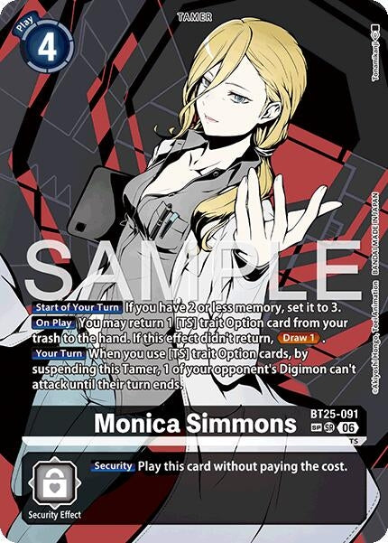 Image for Monica Simmons (SP) (BT25-091 SR) [Dual Revolution] - Digimon Card Game