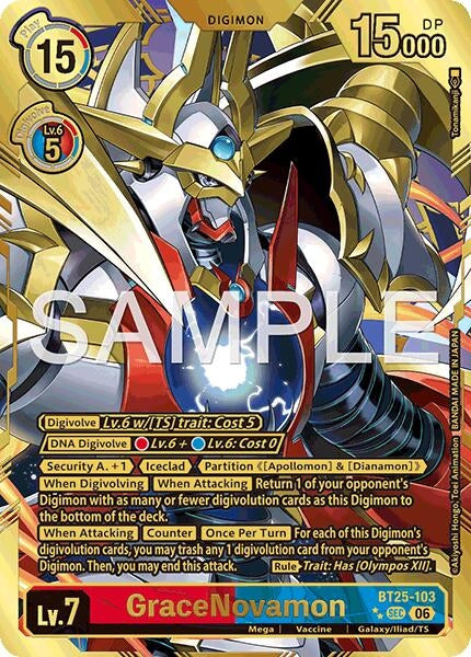 Image for GraceNovamon (Rare Pull) (BT25-103 SEC) [Dual Revolution] - Digimon Card Game