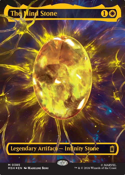 Image for The Mind Stone (Borderless) (Cosmic Foil) (385) [Marvel Super Heroes] - Magic: The Gathering