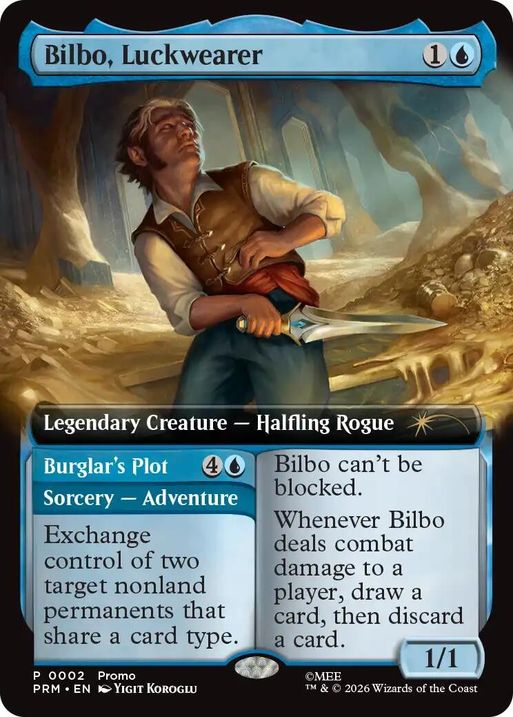 Image for Bilbo, Luckwearer (Extended Art) (2) [Promo Pack: The Hobbit] - Magic: The Gathering