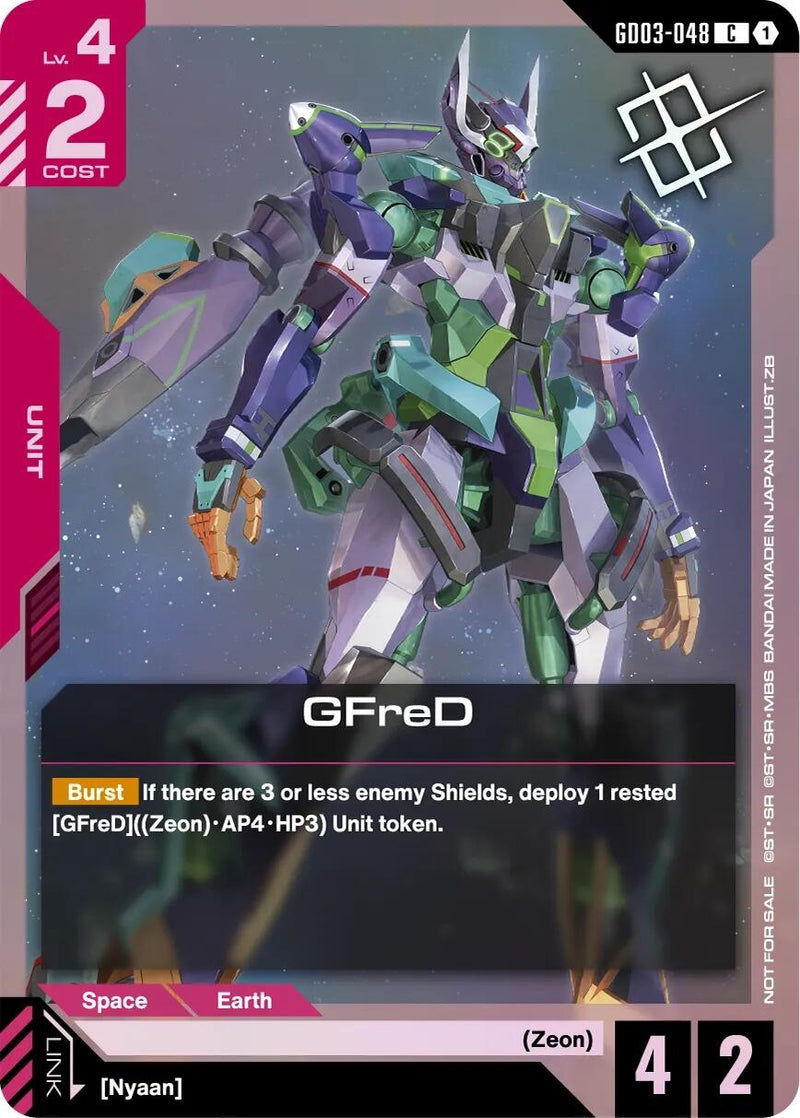 Image for GFreD (Judge Pack 02) (GD03-048) [Gundam Promotional Cards] {GCG-PR} - Gundam Card Game