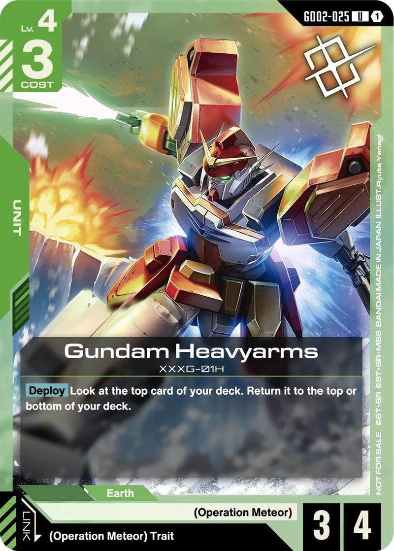 Image for Gundam Heavyarms (Judge Pack 02) (GD02-025) [Gundam Promotional Cards] {GCG-PR} - Gundam Card Game
