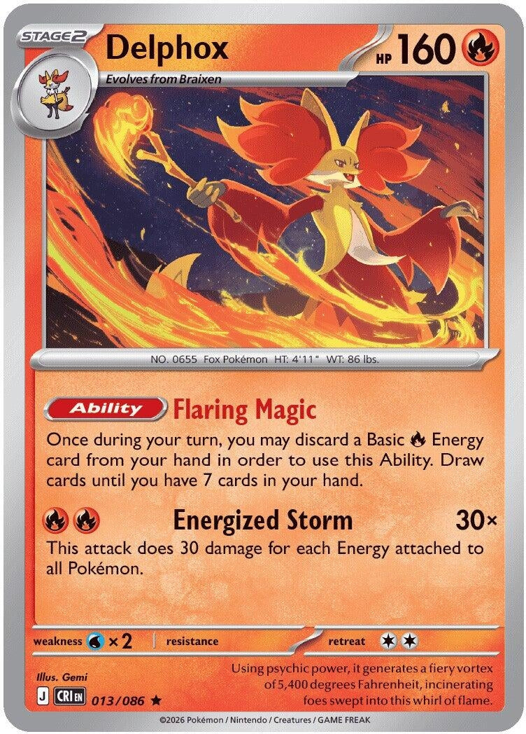 Image for Delphox (013/086) [ME04: Chaos Rising] - Pokemon