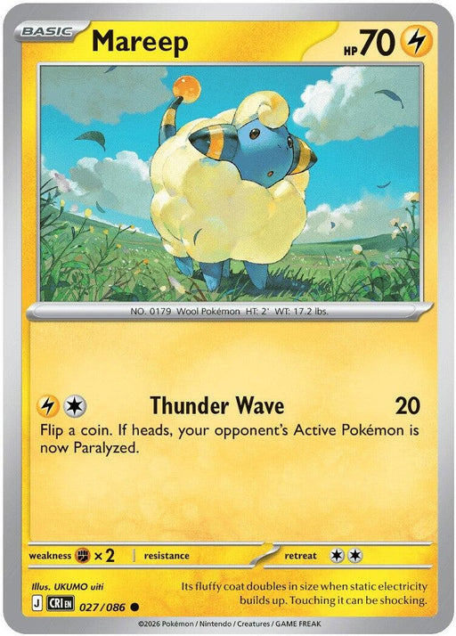 Image for Mareep (027/086) [ME04: Chaos Rising] - Pokemon