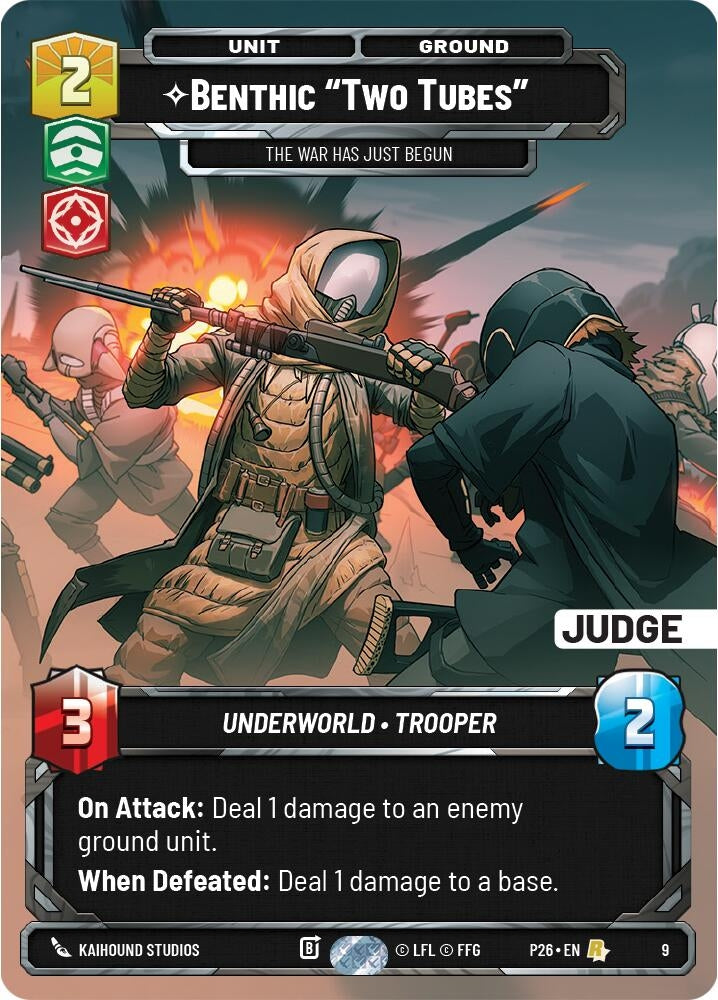 Image for Benthic "Two Tubes" - The War Has Just Begun (9) [Judge Promos] {JDG} - Star Wars: Unlimited