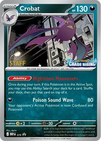 Image for Crobat - 076 [Staff] (076) [ME: Mega Evolution Promo] - Pokemon
