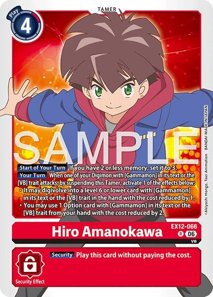 Image for Hiro Amanokawa (EX12-066 R) [Digital World Shambala] {EX-12} - Digimon Card Game