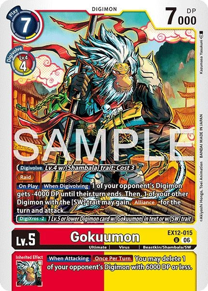Image for Gokuumon (EX12-015 U) [Digital World Shambala] {EX-12} - Digimon Card Game