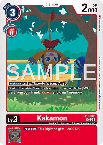 Image for Kakamon (EX12-006 R) [Digital World Shambala] {EX-12} - Digimon Card Game