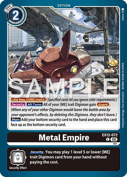 Image for Metal Empire (EX12-072 C) [Digital World Shambala] {EX-12} - Digimon Card Game