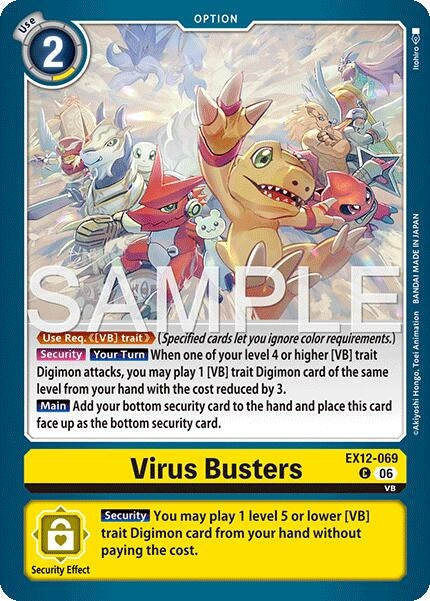 Image for Virus Busters (EX12-069 C) [Digital World Shambala] {EX-12} - Digimon Card Game