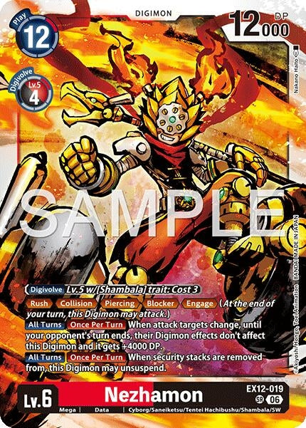 Image for Nezhamon (EX12-019 SR) [Digital World Shambala] {EX-12} - Digimon Card Game