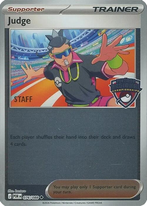 Image for Judge - 076/088 (Regional Championships) [Staff] (076/088) [League & Championship Cards] - Pokemon