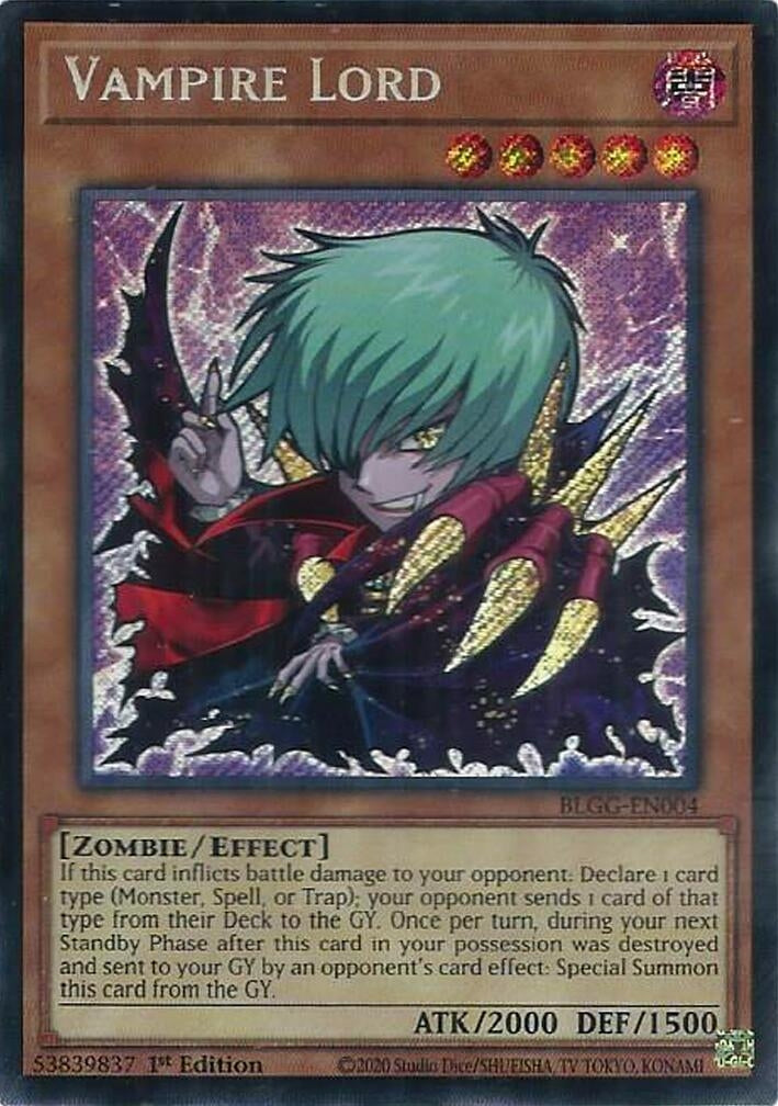 Image for Vampire Lord (BLGG-EN004) [Battles of Legend: Glorious Gallery] - YuGiOh