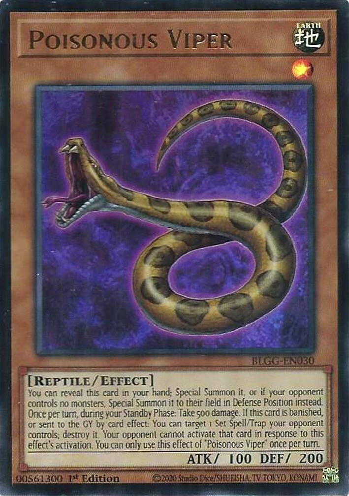 Image for Poisonous Viper (BLGG-EN030) [Battles of Legend: Glorious Gallery] - YuGiOh