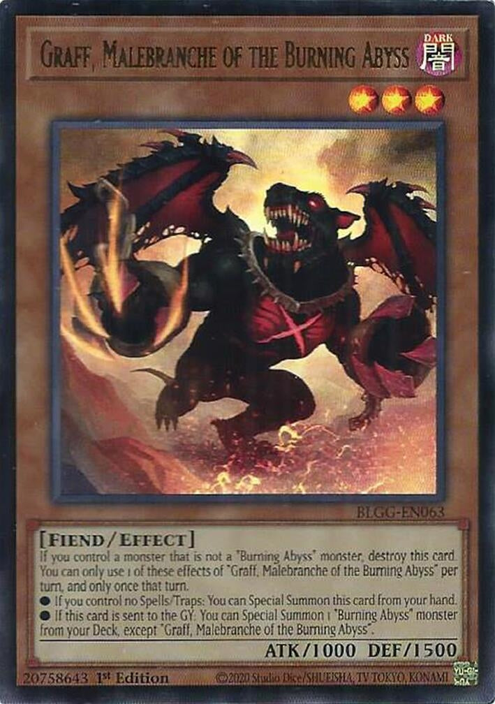 Image for Graff, Malebranche of the Burning Abyss (BLGG-EN063) [Battles of Legend: Glorious Gallery] - YuGiOh