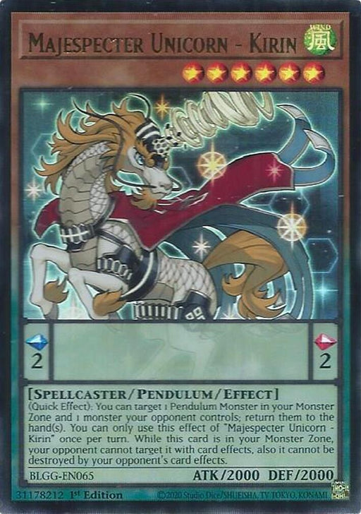 Image for Majespecter Unicorn - Kirin (BLGG-EN065) [Battles of Legend: Glorious Gallery] - YuGiOh