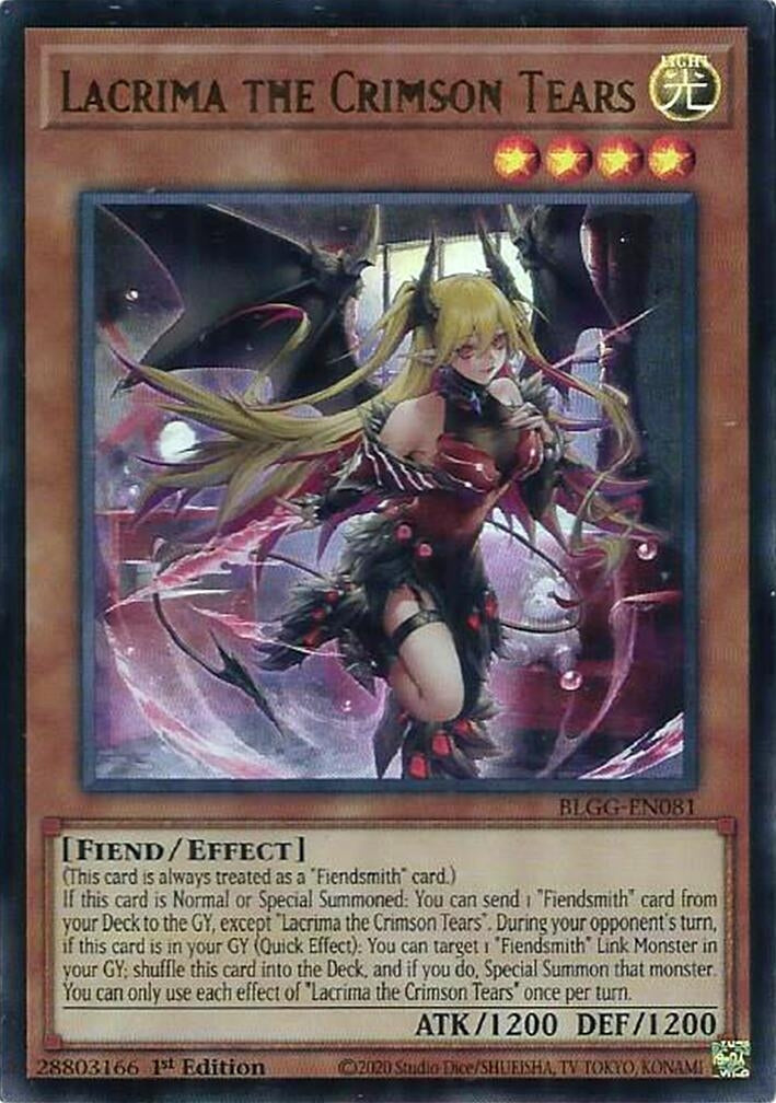 Image for Lacrima the Crimson Tears (BLGG-EN081) [Battles of Legend: Glorious Gallery] - YuGiOh